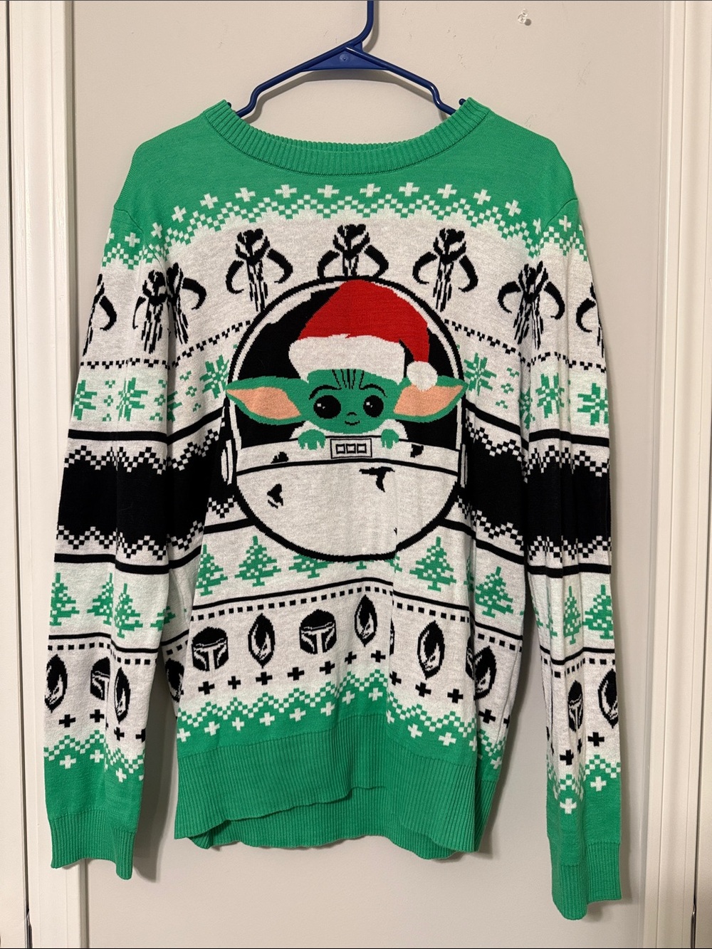 Green 'Baby Yoda' Holiday Sweater